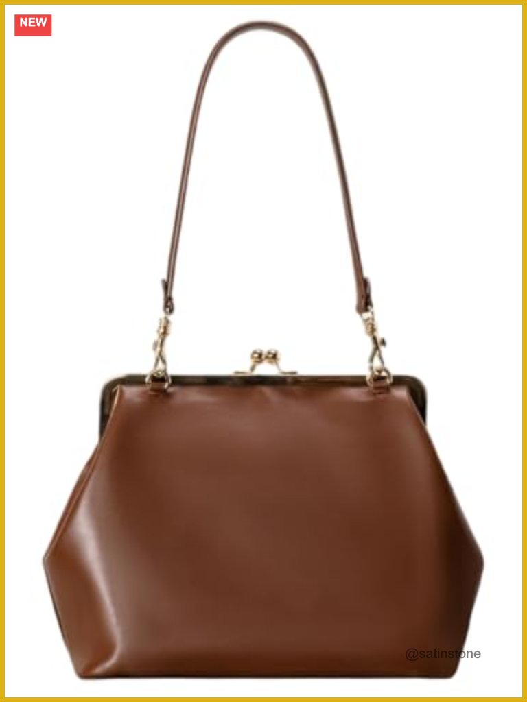 Slouchy Pu Leather Kiss Lock Crossbody Hobo Shoulder Bag